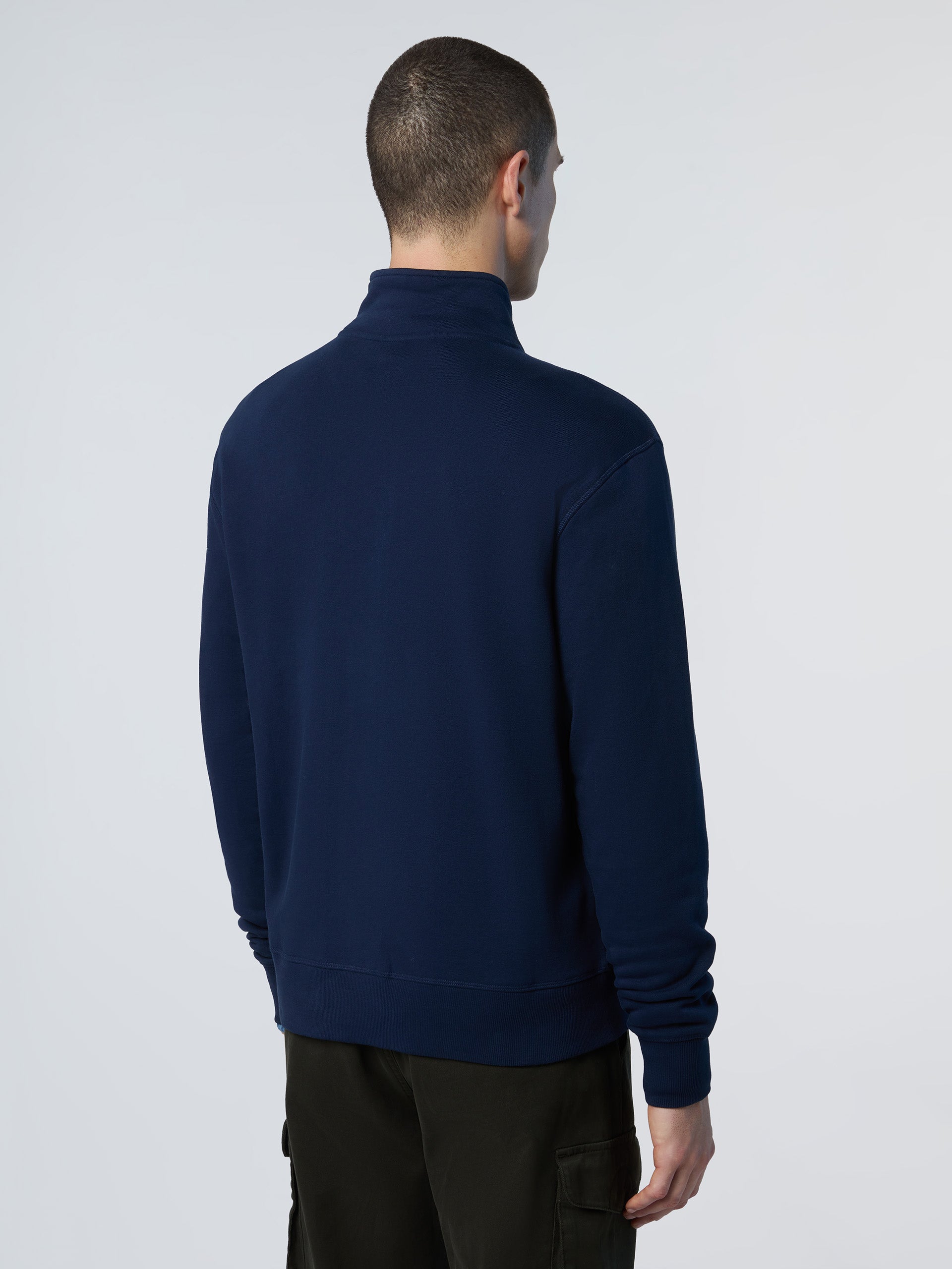 Felpa Full Zip con Logo Collezione North Sails AC38 , Blu Navy