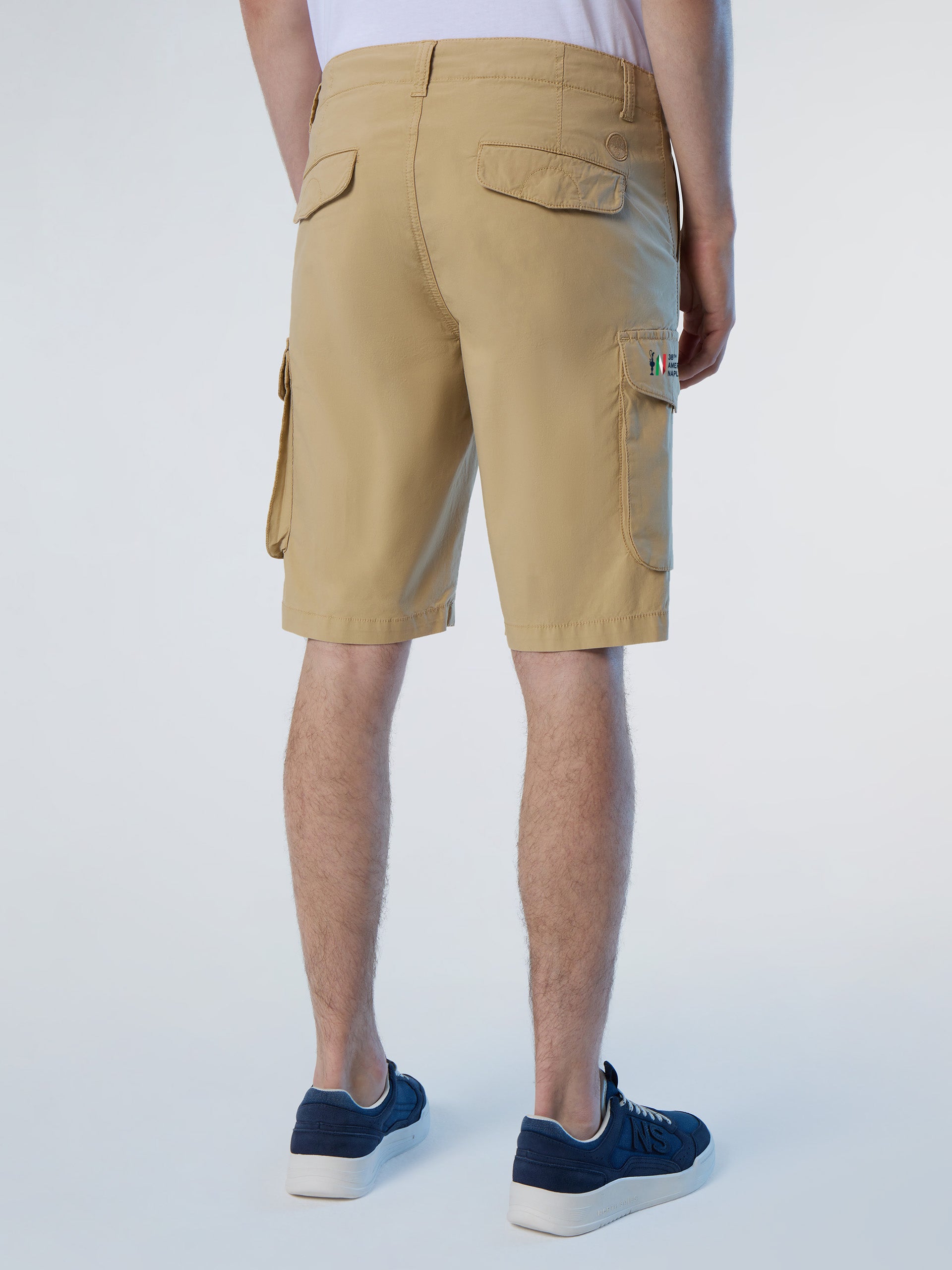 Pantaloni Corti Cargo Regular Fit Collezione North Sails AC38, Miele