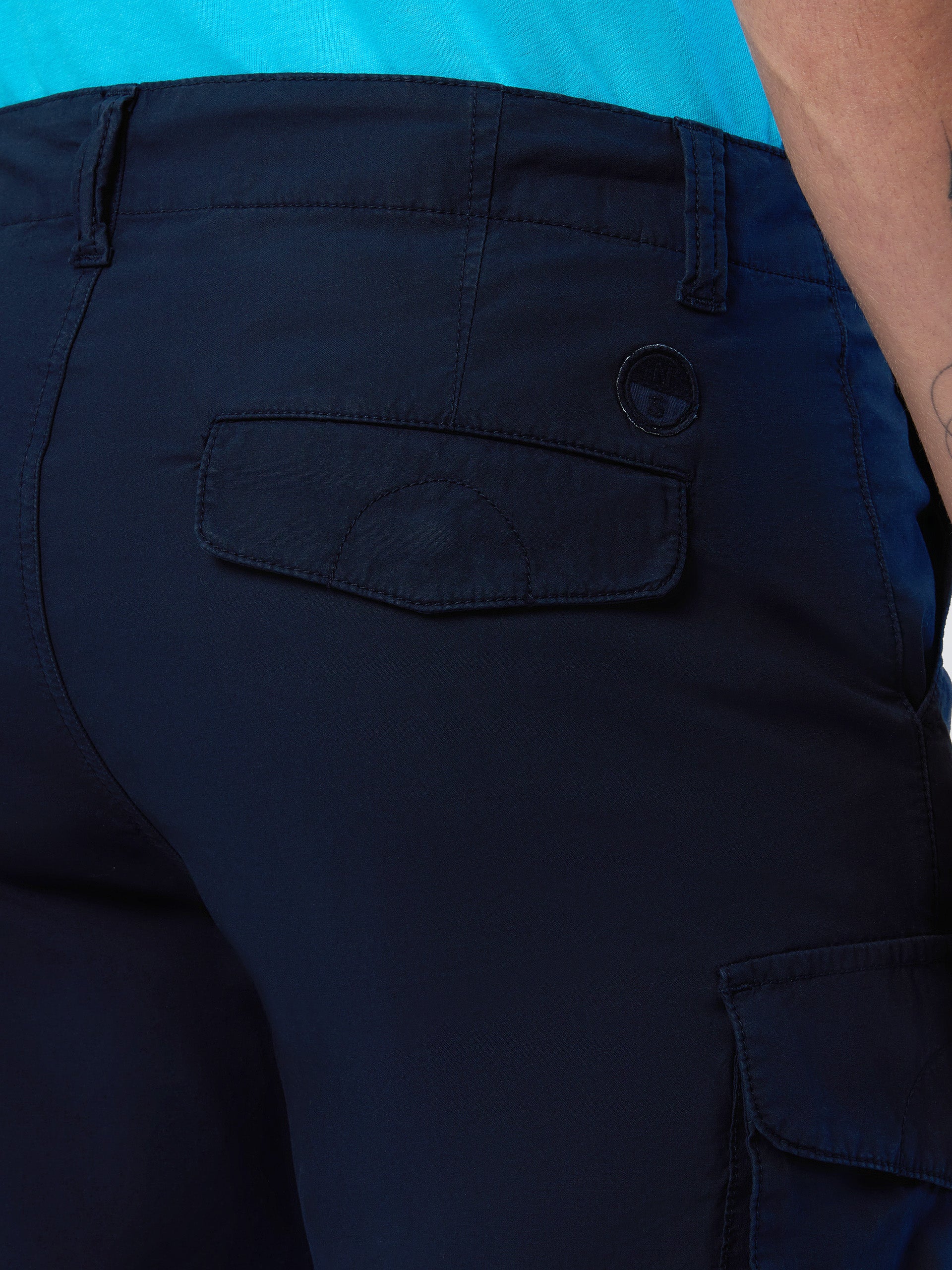 Pantaloni Corti Cargo Regular Fit Collezione North Sails AC38, Navy Blue