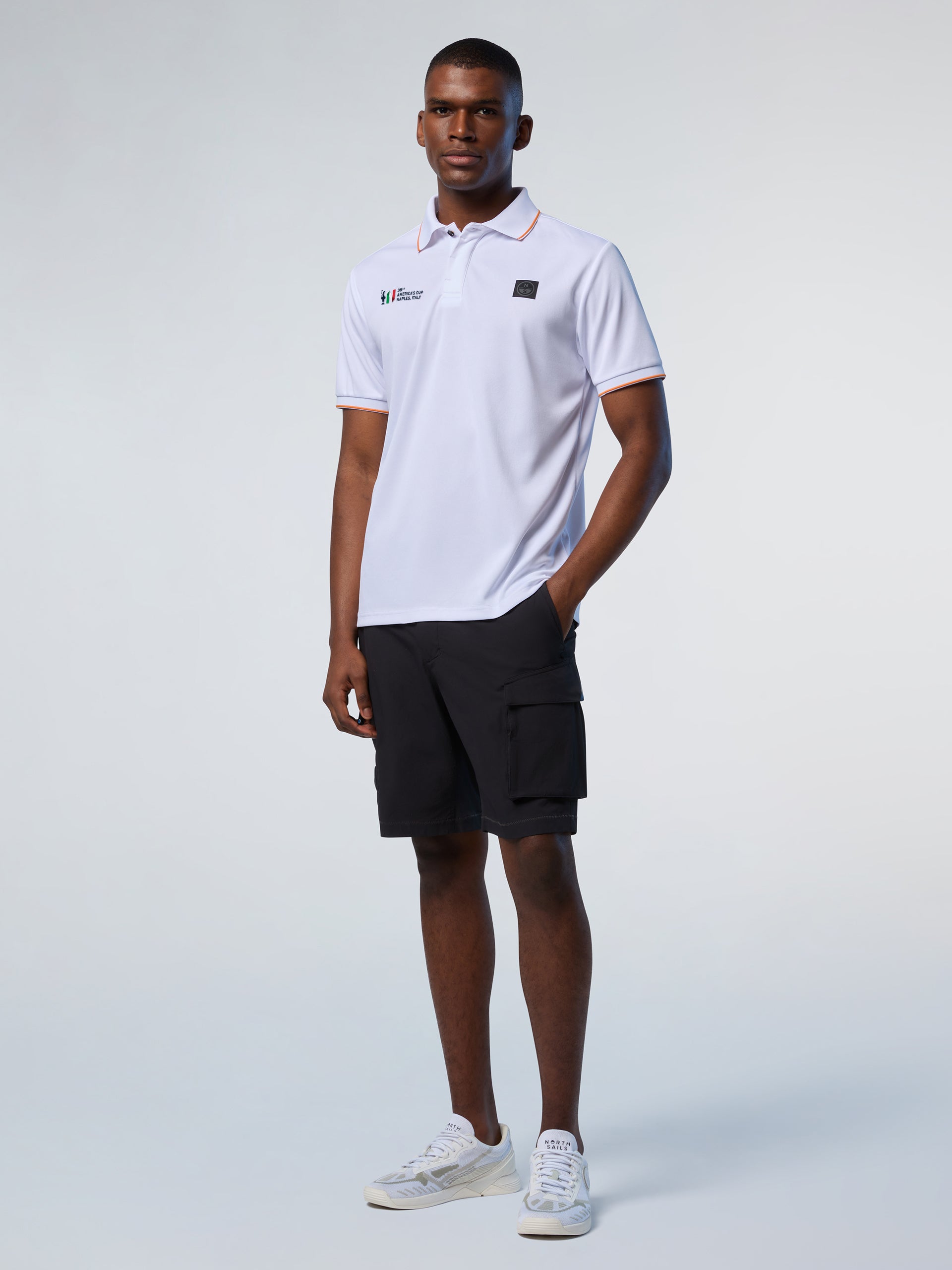 Polo Short Sleeve W/Logo North Sails AC38 Collection White
