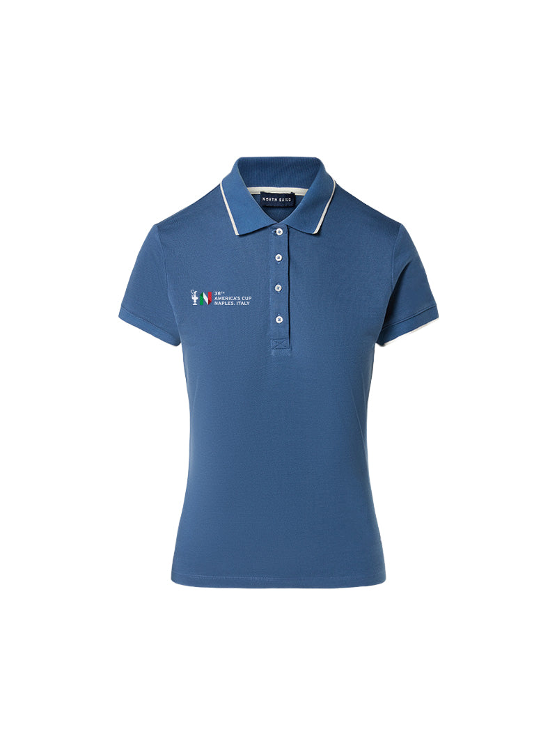 North Sails AC38 Collection Polo with logo, Women, Dark Denim