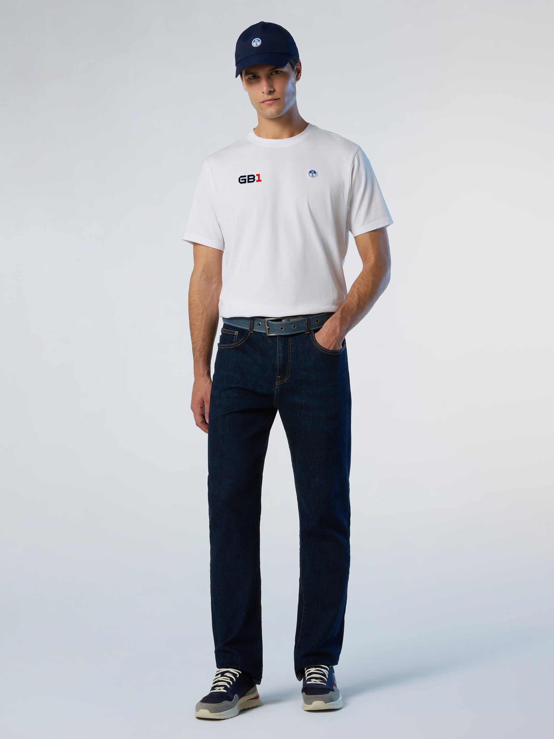 T-shirt a Maniche Corte Basic Bollo North Sails GB1, Bianco