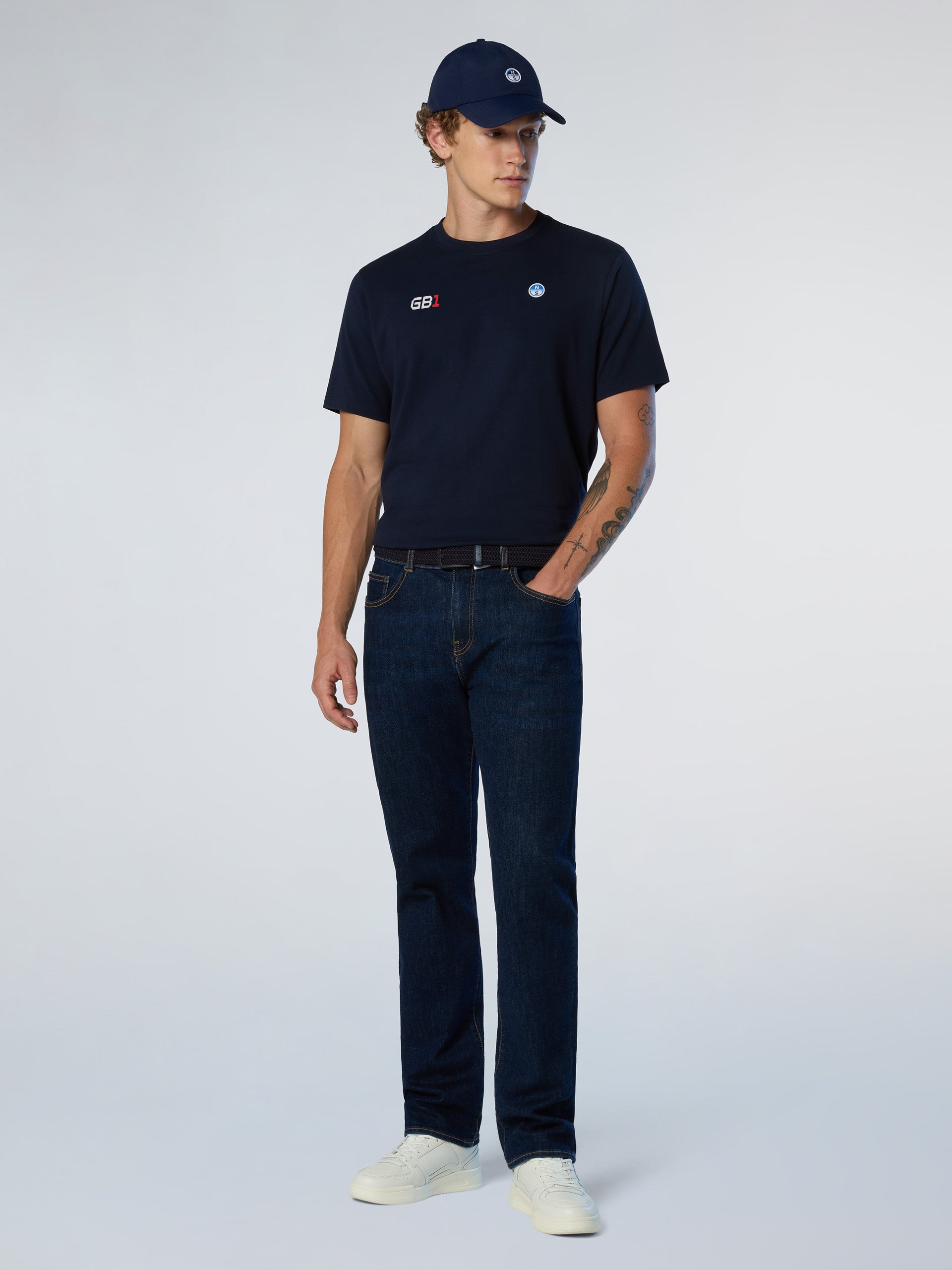 T-shirt a Maniche Corte Basic Bollo North Sails GB1, Blu Navy