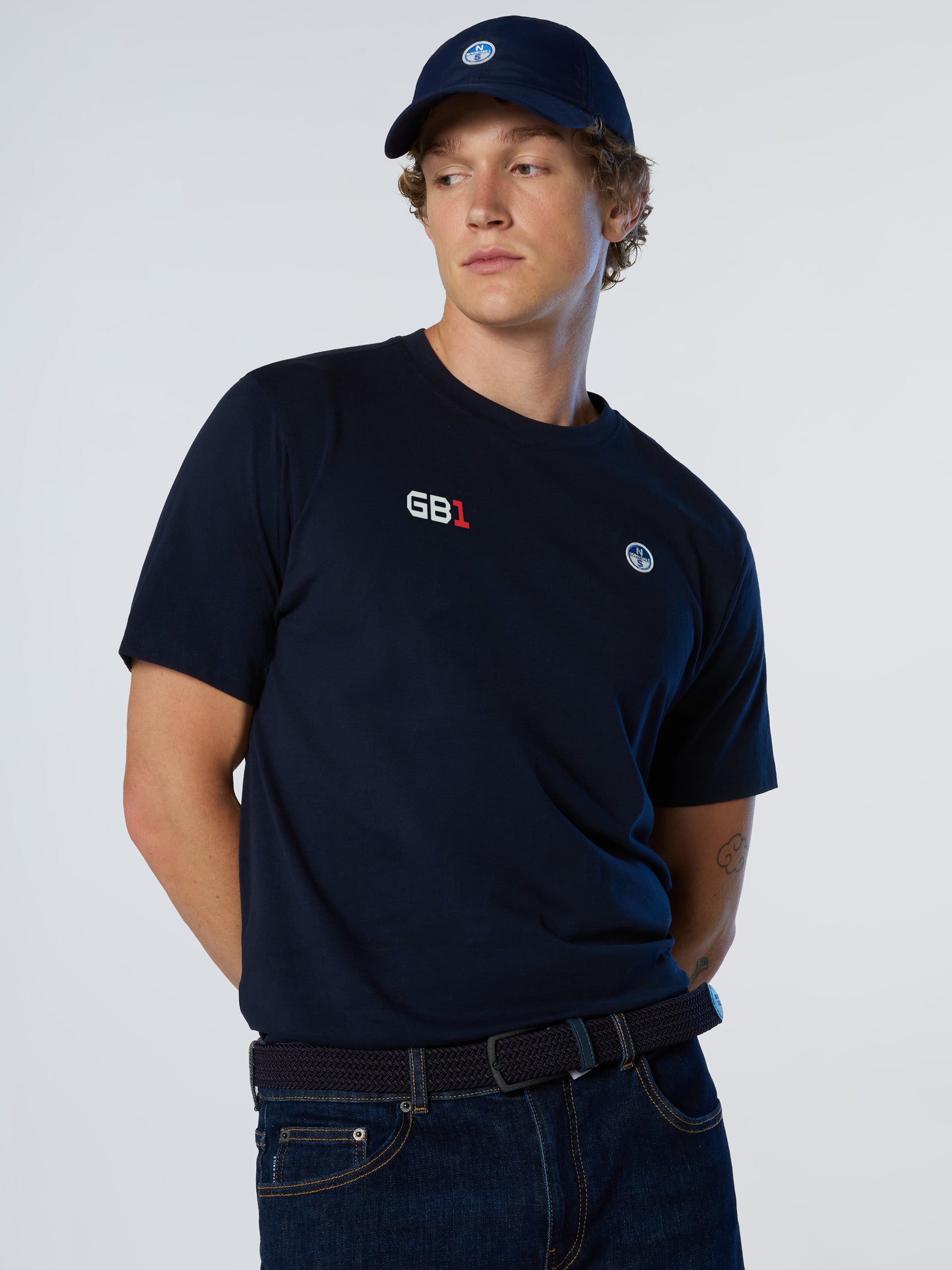 T-shirt a Maniche Corte Basic Bollo North Sails GB1, Blu Navy