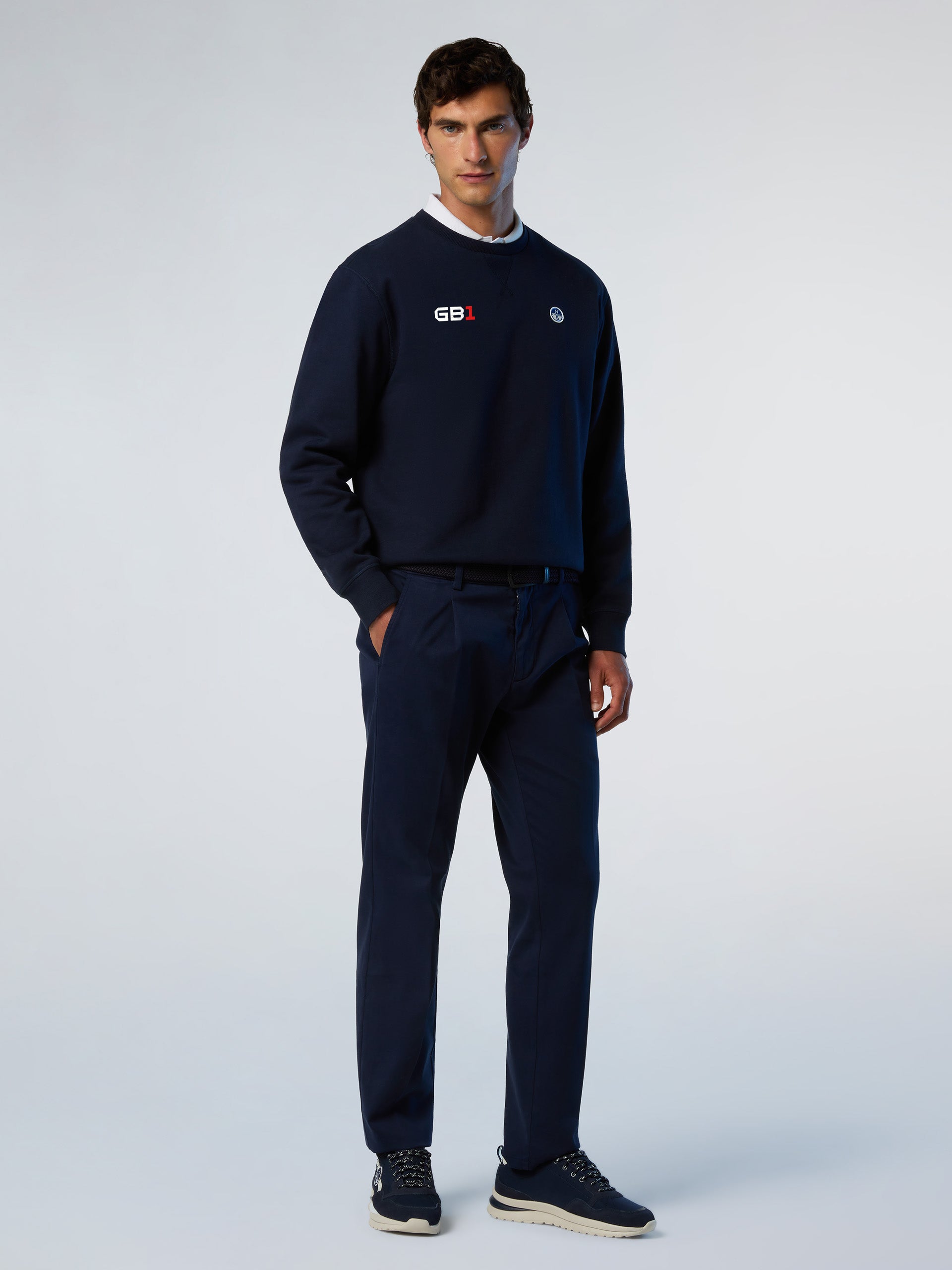 Maglia Girocollo con Logo North Sails GB1, Navy Blue