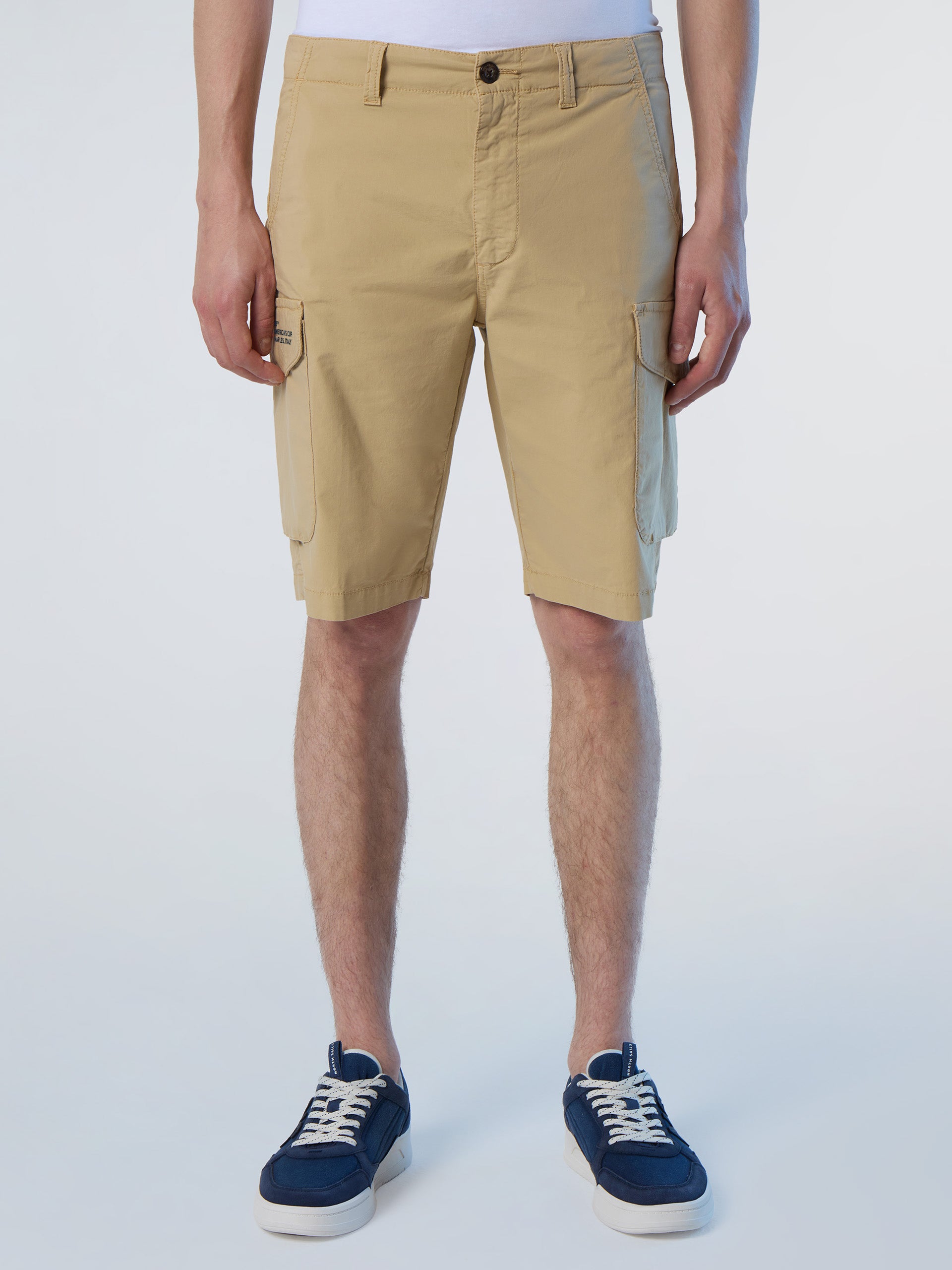 Pantaloni Corti Cargo Regular Fit Collezione North Sails AC38, Miele