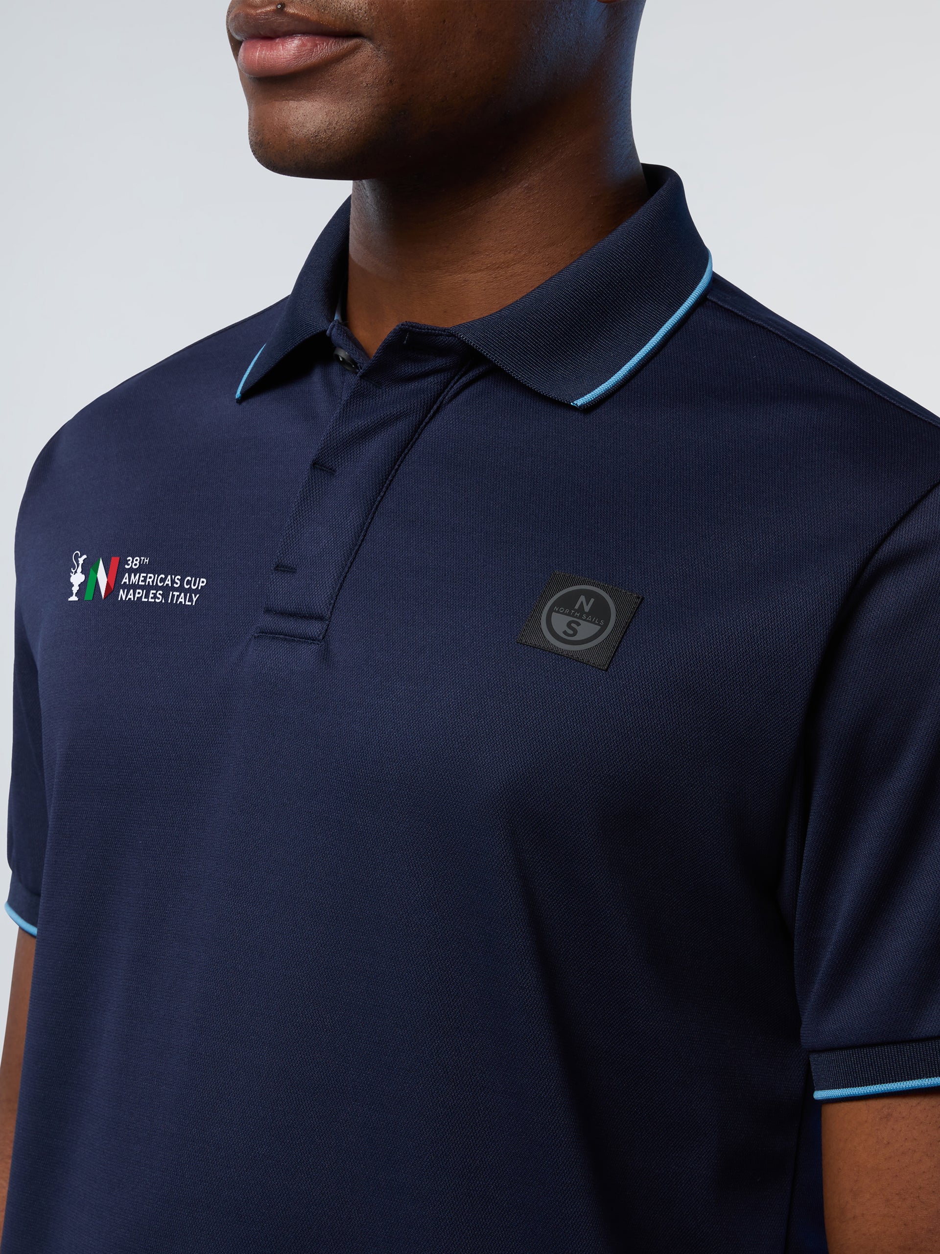 Polo Short Sleeve W/Logo North Sails AC38 Collection, Navy Blue