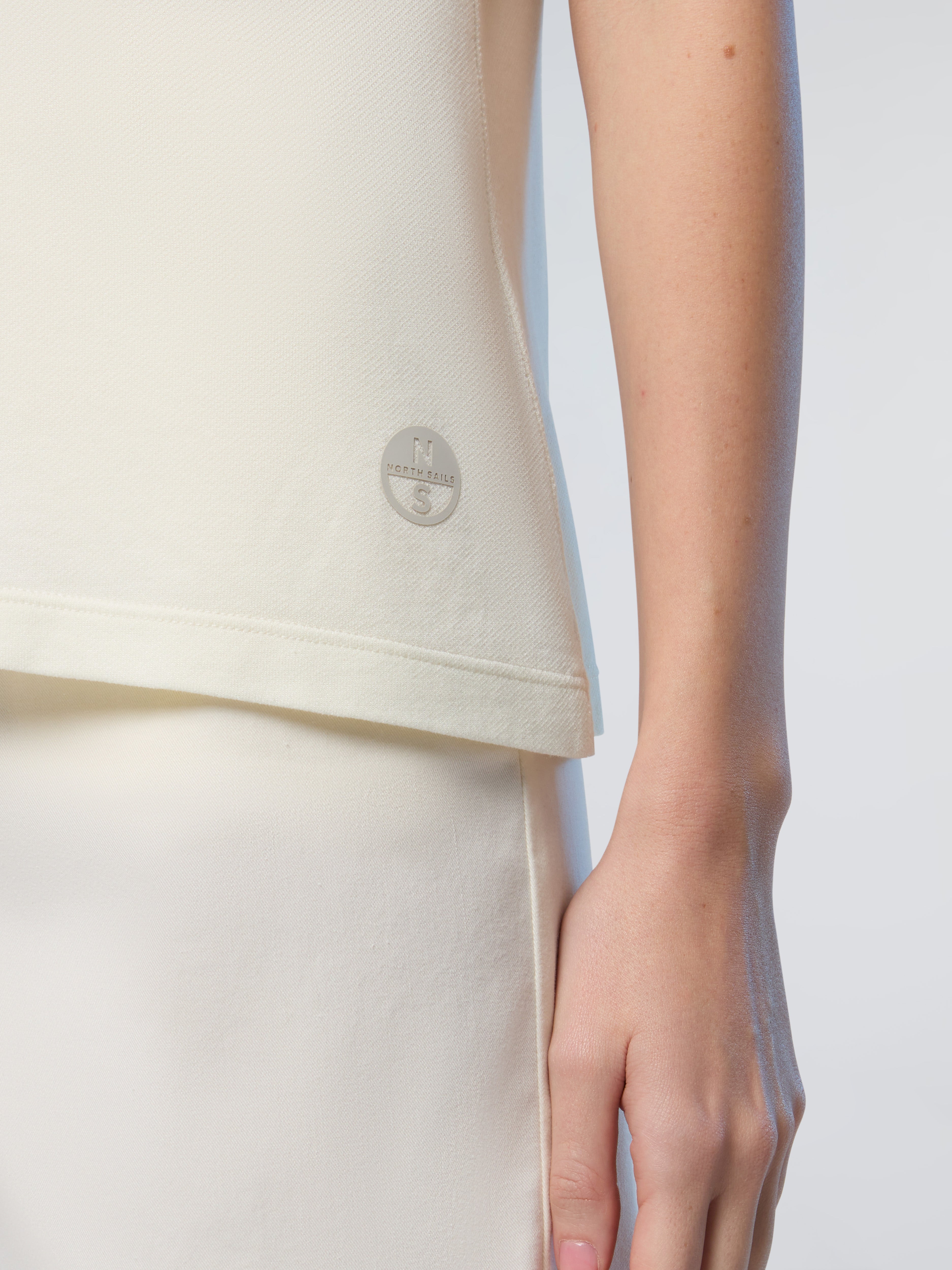 Polo North Sails AC38 Collection con logo, Donna, Marshmallow