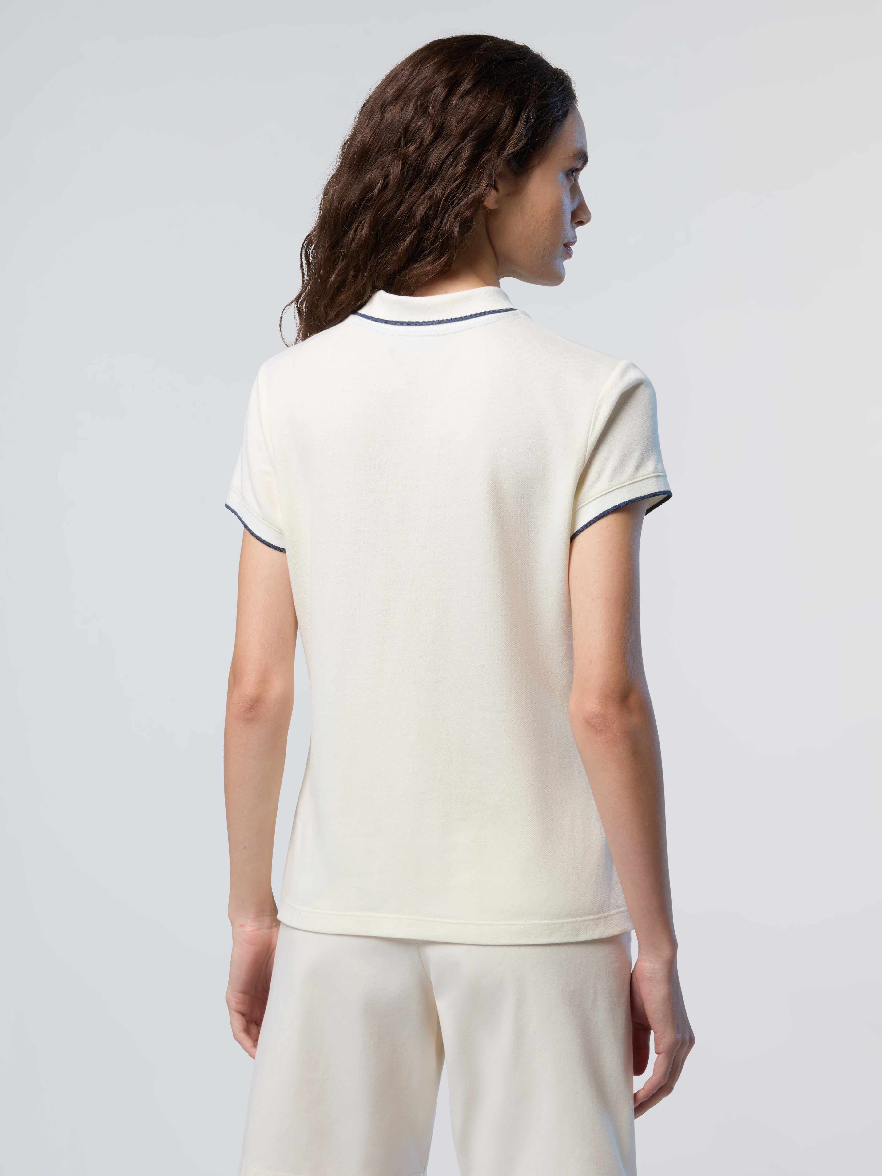 Polo North Sails AC38 Collection con logo, Donna, Marshmallow