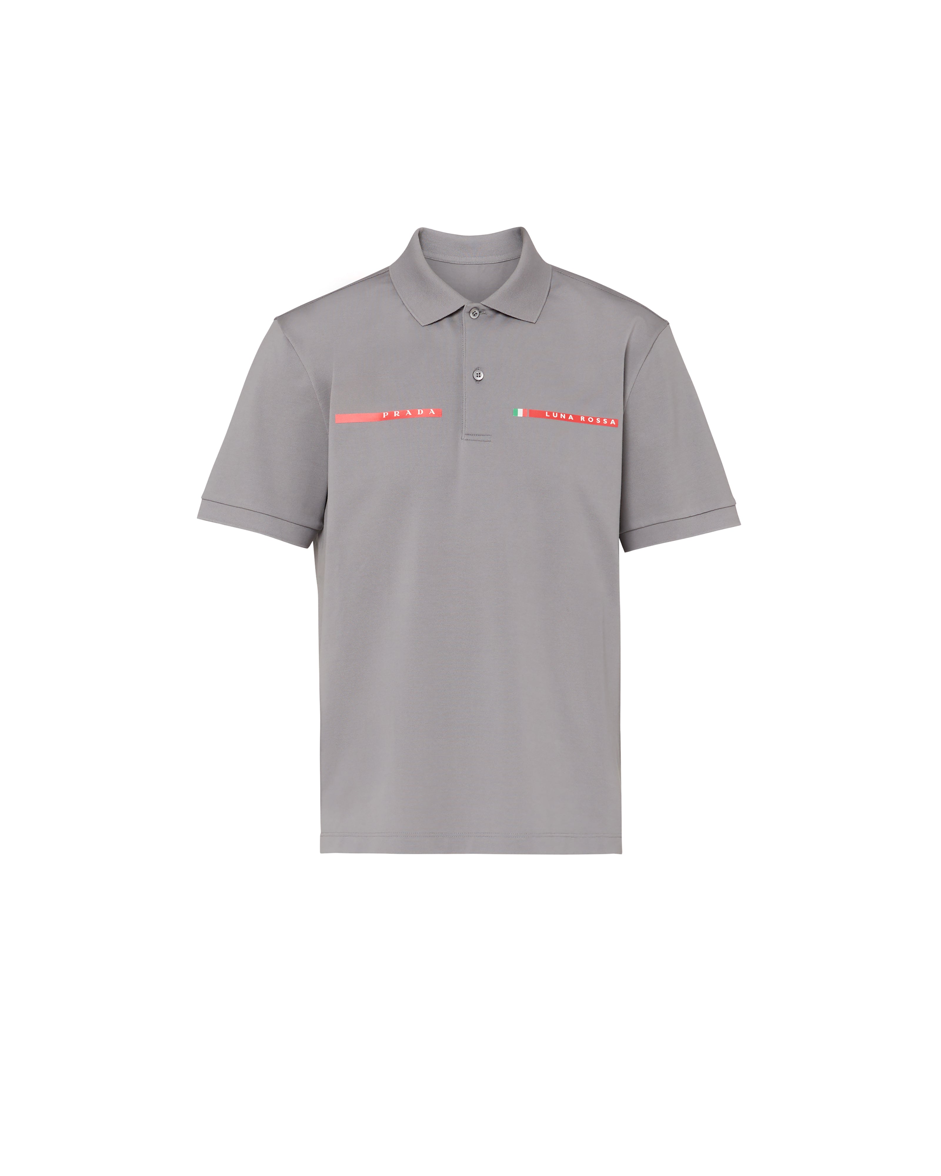 Prada Luna Rossa Men's Piqué Jersey, Grey