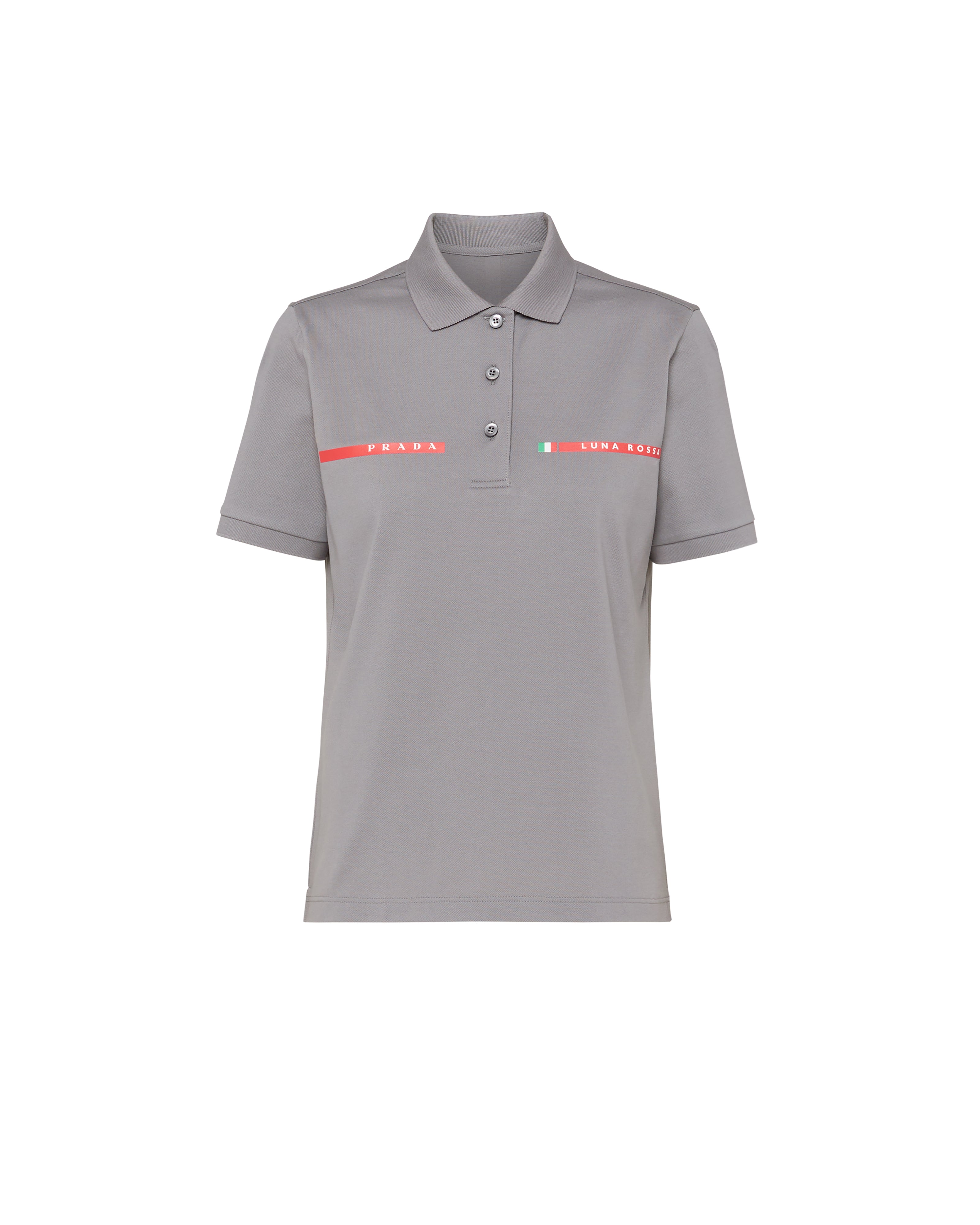 Prada Luna Rossa Jersey Piquet Grigio Donna