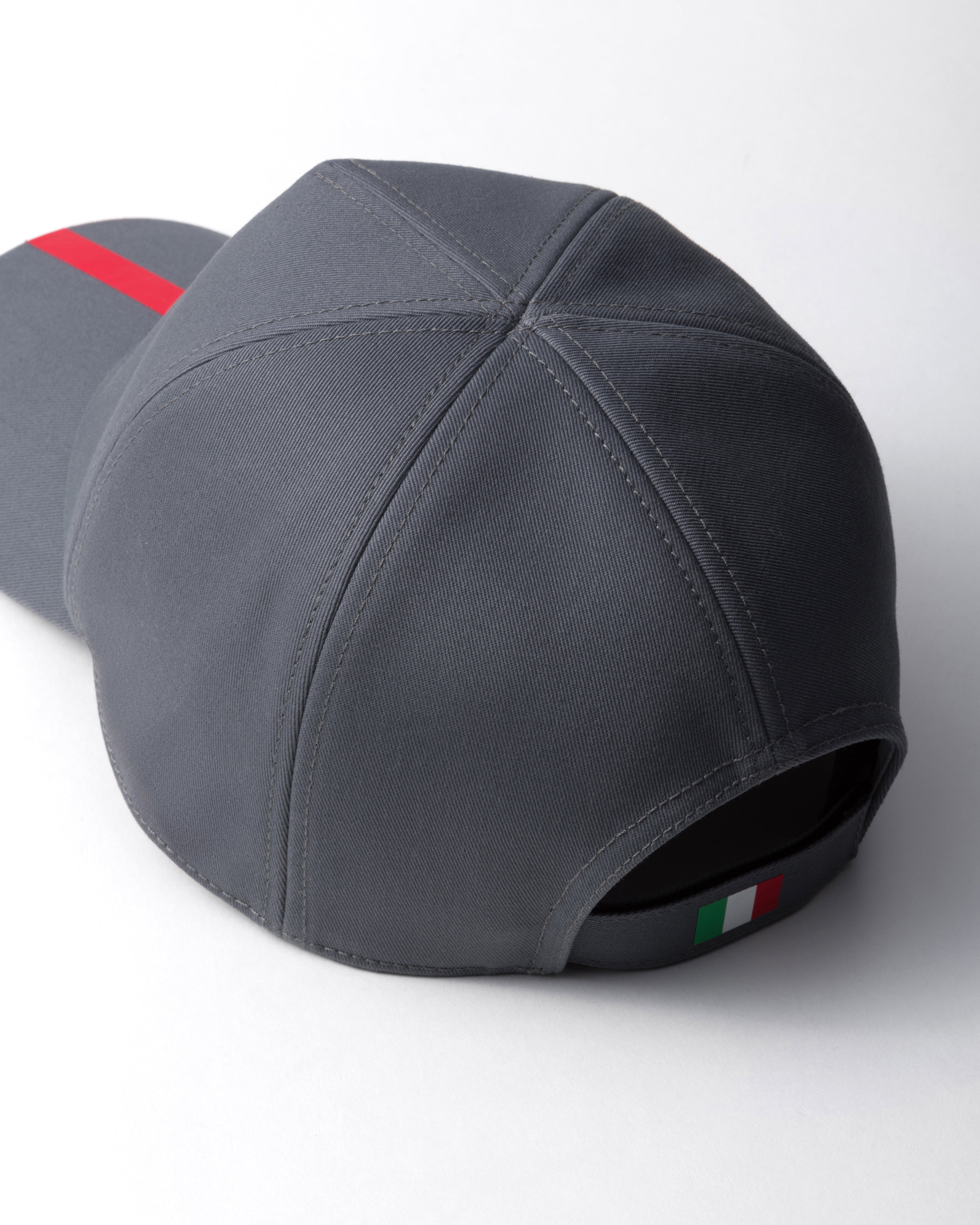 Prada Luna Rossa Men's Cotton Drill Cap, Steel
