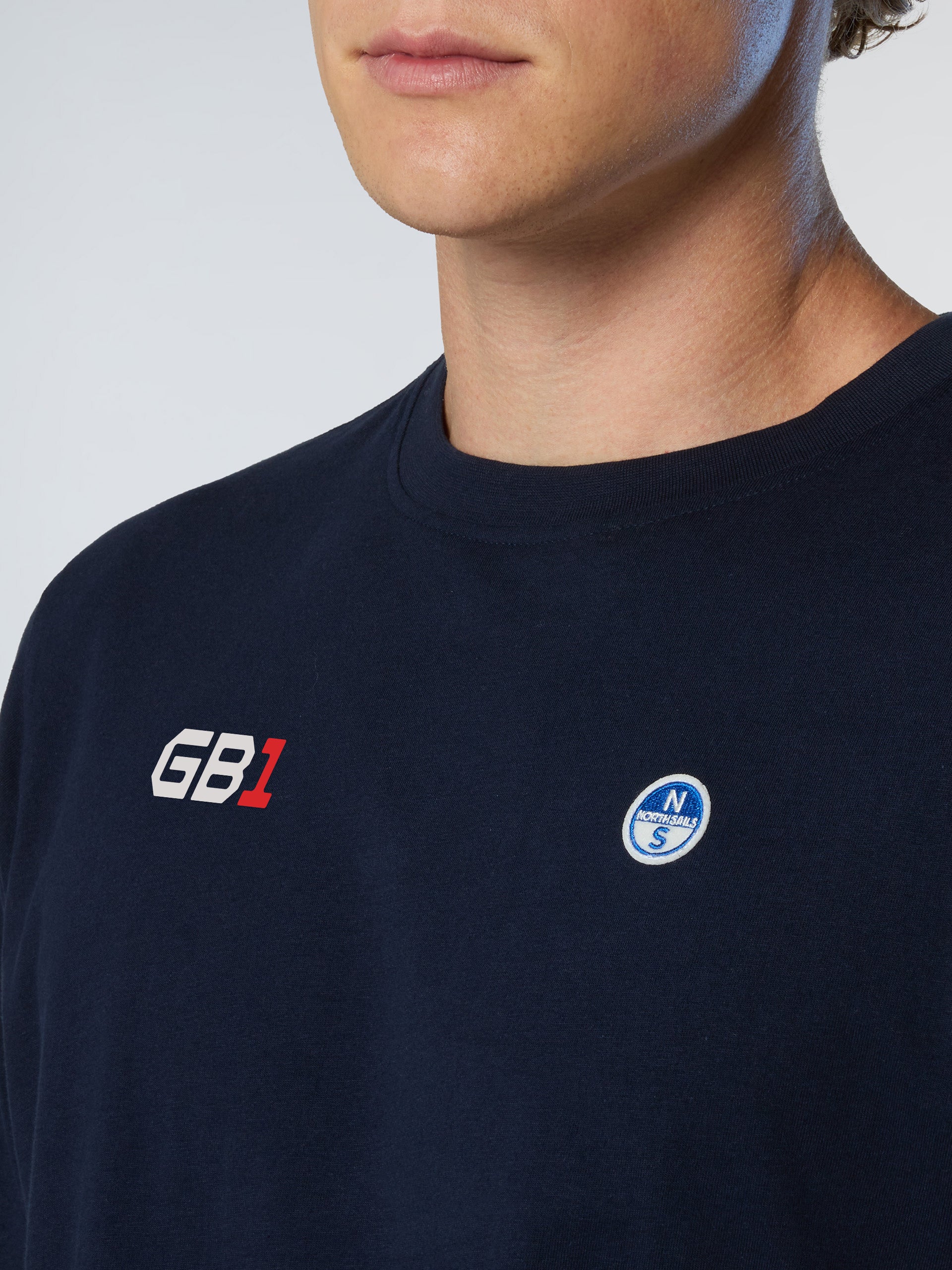 T-shirt a Maniche Corte Basic Bollo North Sails GB1, Blu Navy
