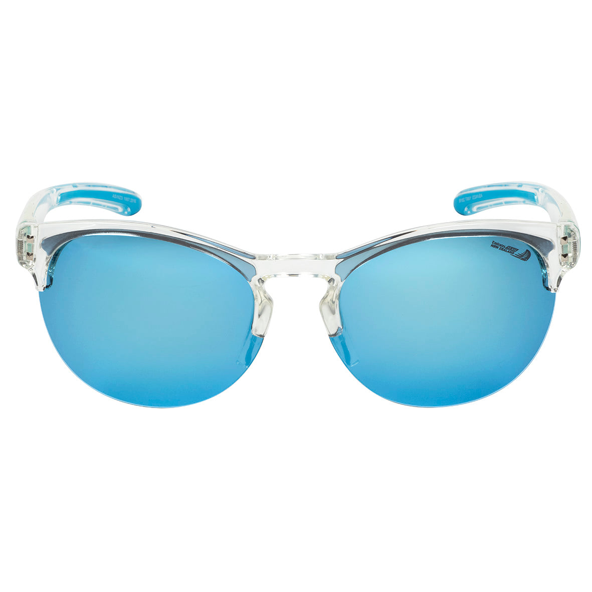 Crystal Clear Frame/Blue Rubber/Light Blue Mirror